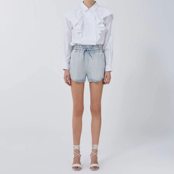 $535 IRO Drawstring denim short NWT size 38 - Picture 1 of 14